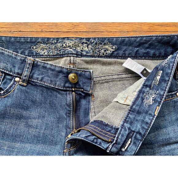 EXPRESS Skinny Curvy Fit Mid-Rise Jeans sz 8R - Picture 4 of 12